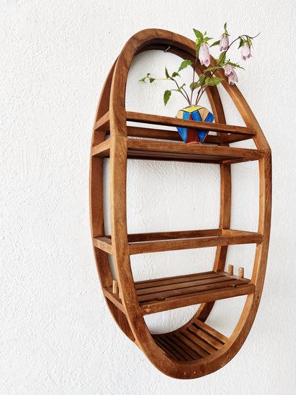 Oval Teak Shelf