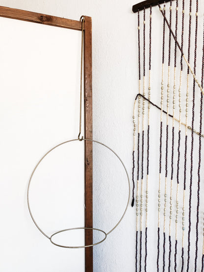 Vintage Minimal Brass Circle Plant Hanger