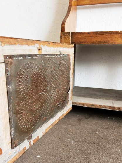 Antique Pie Safe Hutch Top