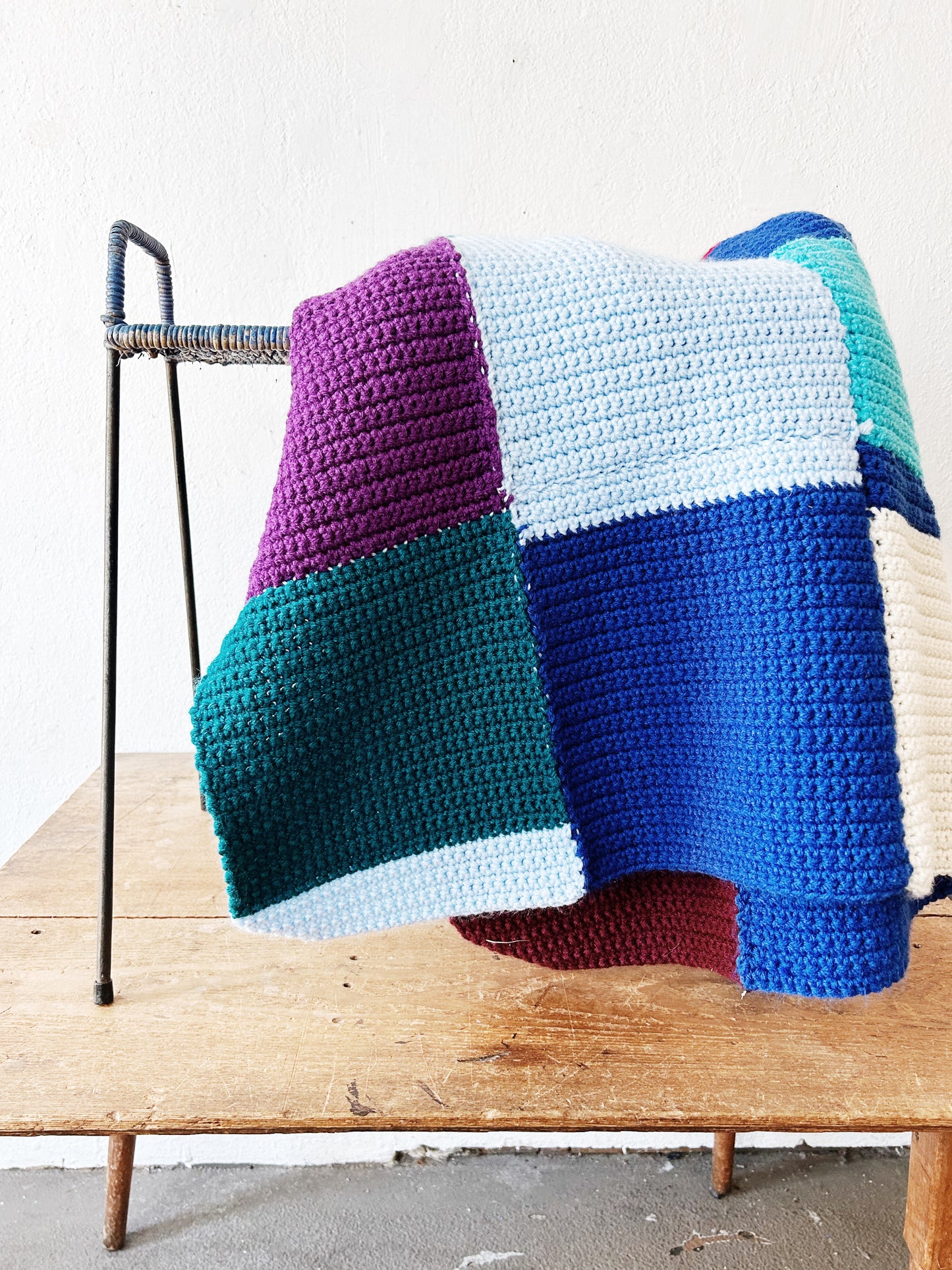 Crochet Color Block Afghan
