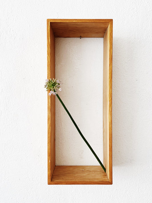 Vintage Oak Shadowbox Shelf