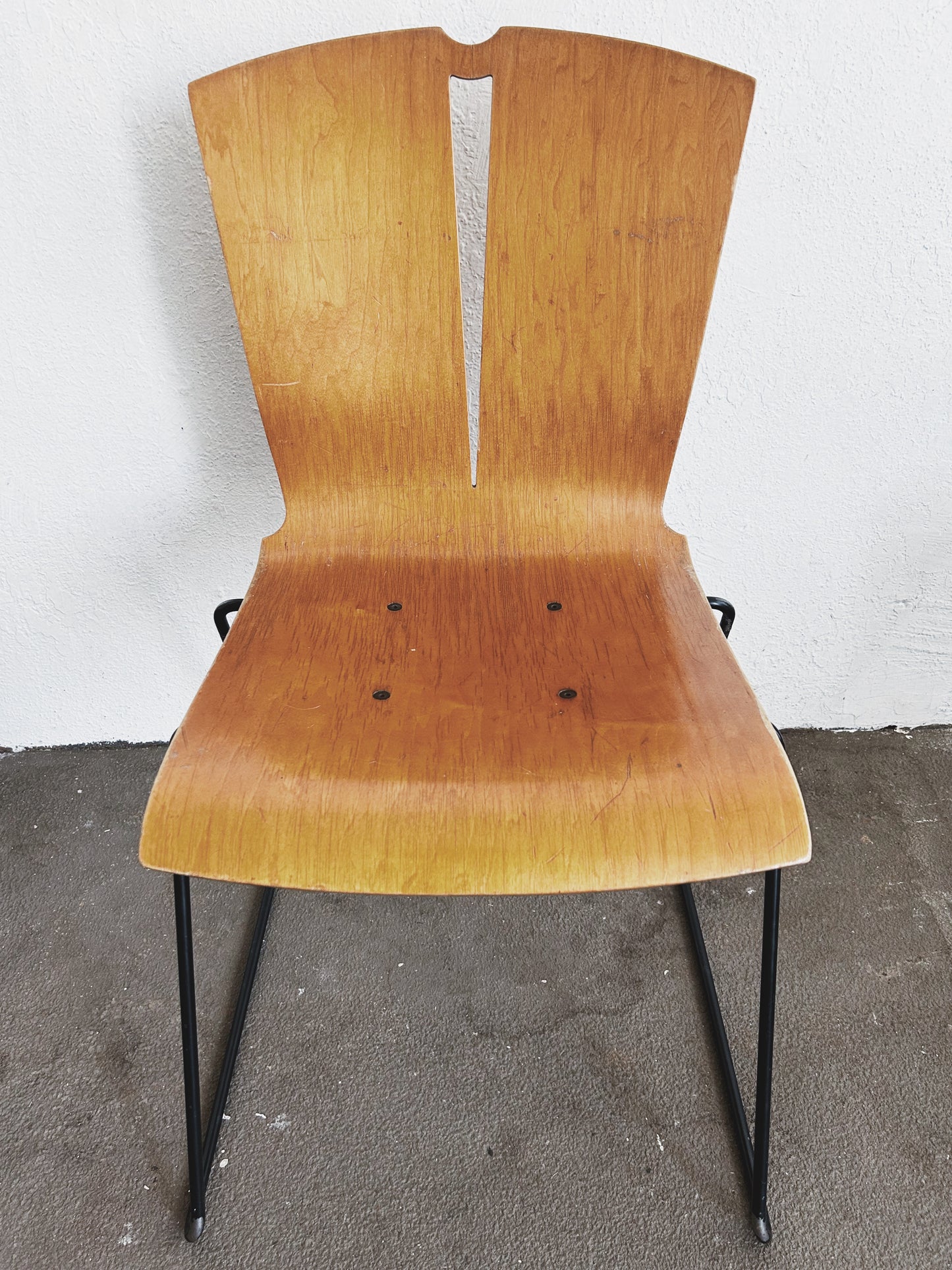 Mid Century Falcon Co Stacking Chairs Set of Four