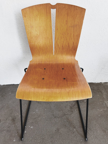 Mid Century Falcon Co Stacking Chairs Set of Four