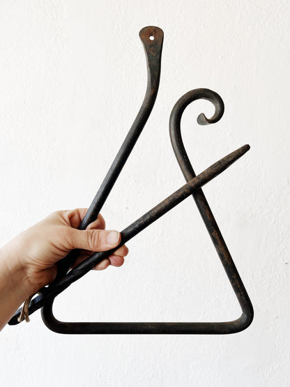 Vintage Cast Iron Dinner Triangle