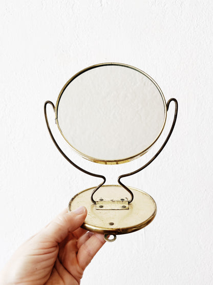 Vintage Brass Mirror