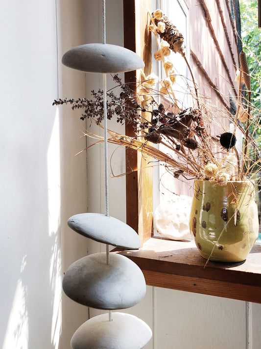 Handmade Ceramic Moon Chimes