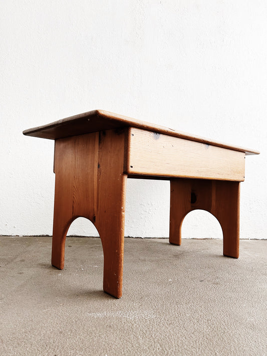 Primitive Handmade Wood Coffee Table Or Bench