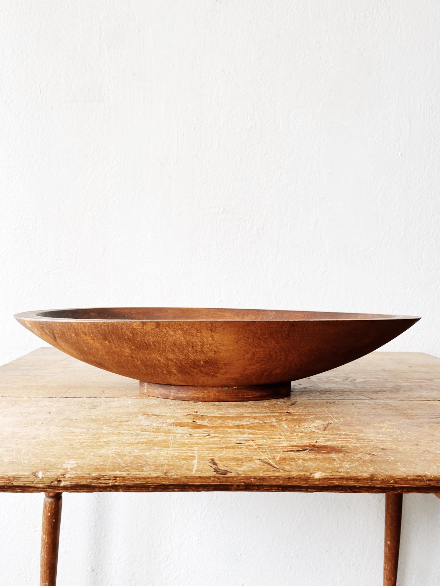 Large Antique Primitive Dough Bowl