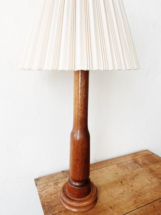 Extra Tall Mid Century Wood Pillar Lamp