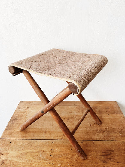 Vintage Folding Carpet Stool