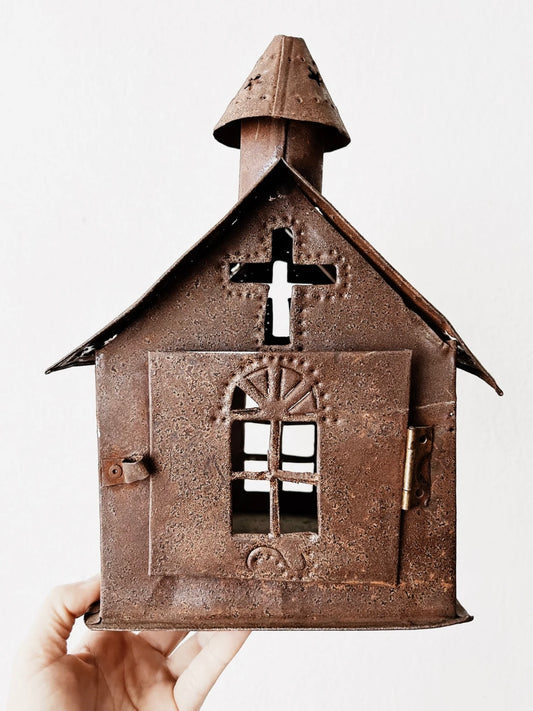 Antique Tin Church Luminary