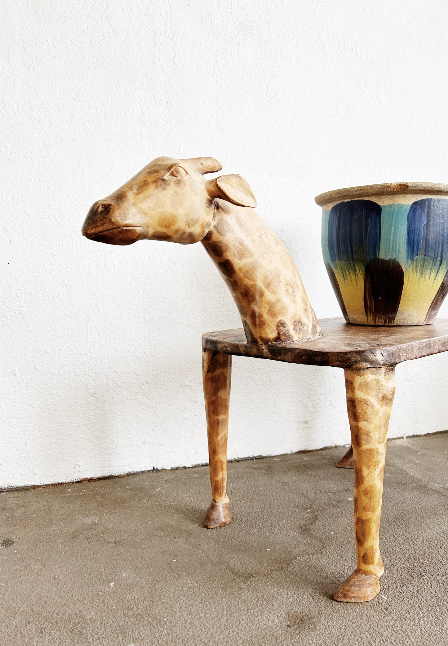 Vintage Wood Giraffe table/Bench