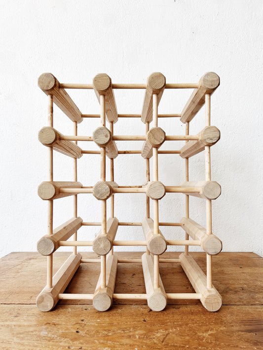 Handmade Natural Ash Modular Wine Rack