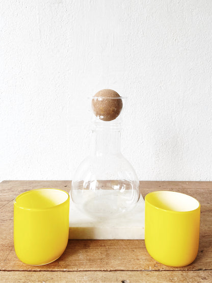 Pair Blown Glass Cups