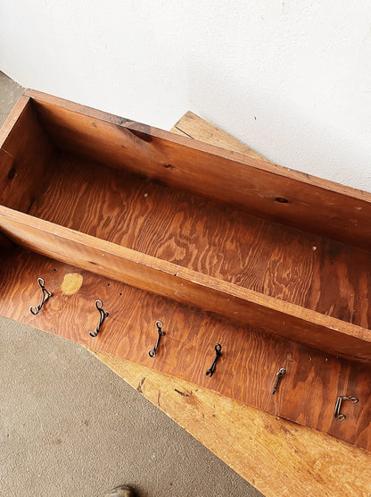 Large Vintage Handmade Coat Rack