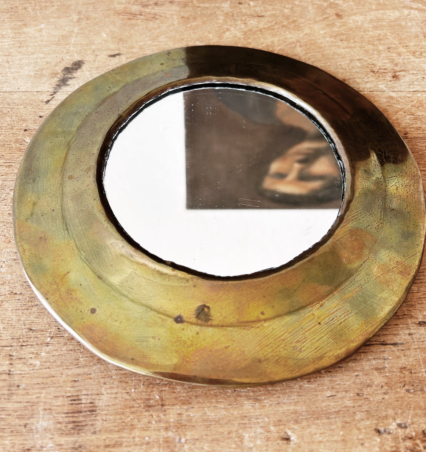 Vintage Liquid Brass Mirror