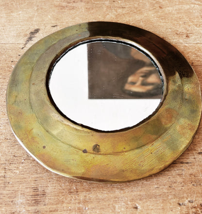 Vintage Liquid Brass Mirror