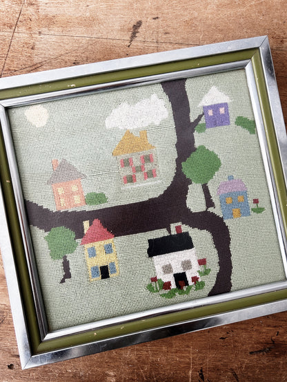 Vintage Framed Needlepoint