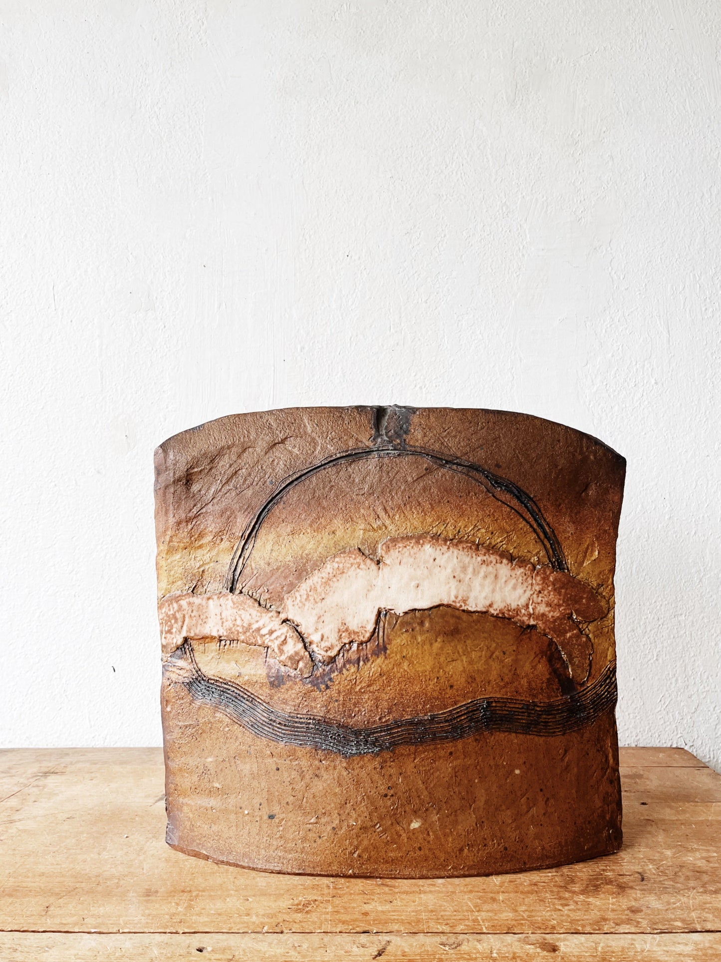 Vintage Slab Built Ceramic Sculpture