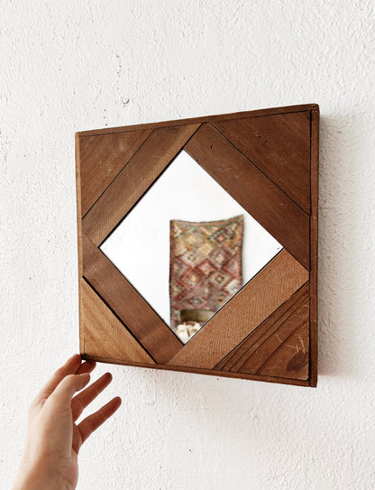 Vintage Wood Framed Mirror