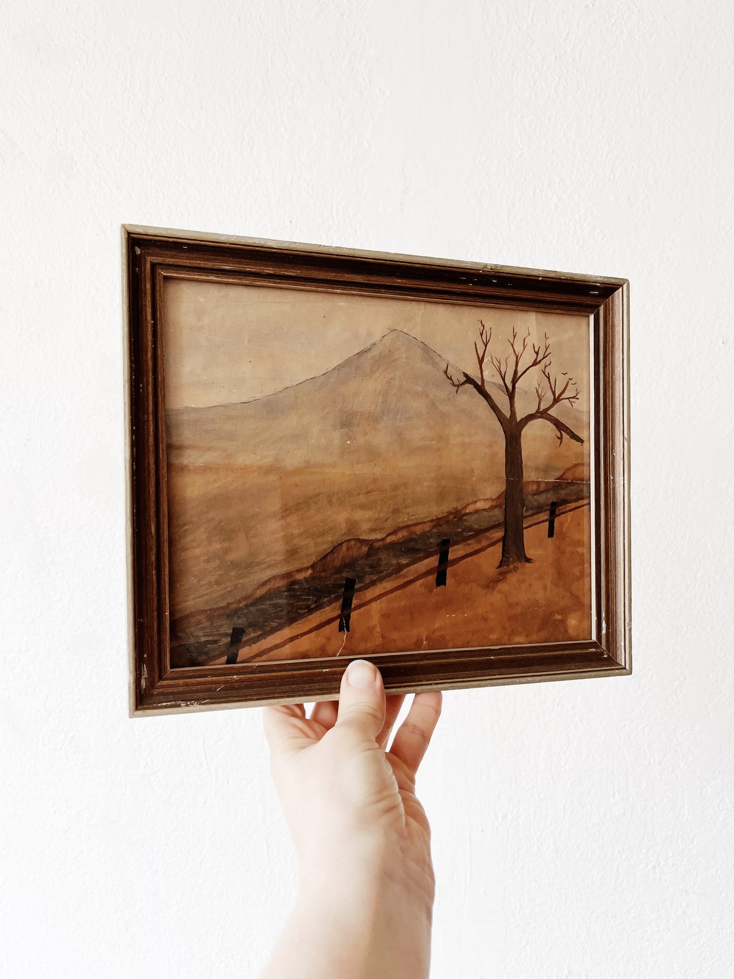 Vintage Naive Watercolor Painting