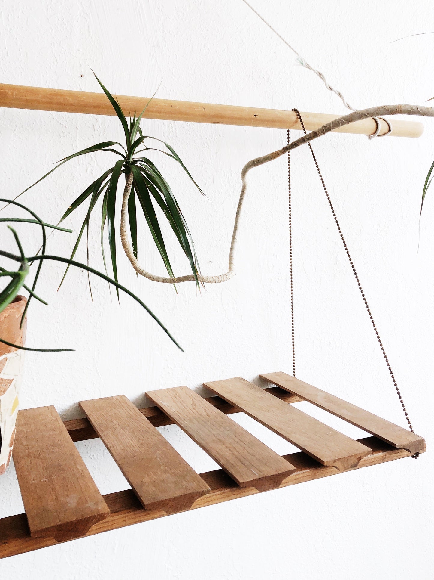 Vintage Oak Hanging Rack