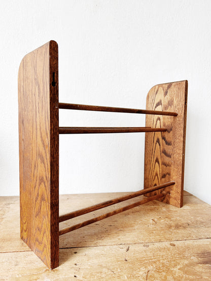 Vintage Wood Book Rack/ Hanging Shelf