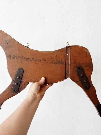 Vintage Folk Wood Horse