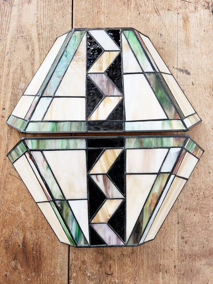 Vintage Stained Glass Electrified Sconce