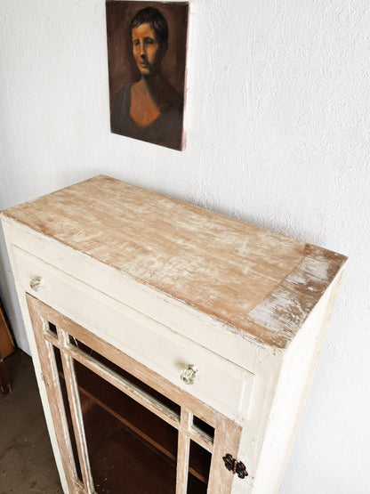 Large Antique Farmhouse Cabinet