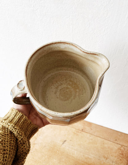 Large Handmade Stoneware Pitcher