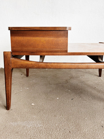 Mid Century Bassett Walnut Side Table