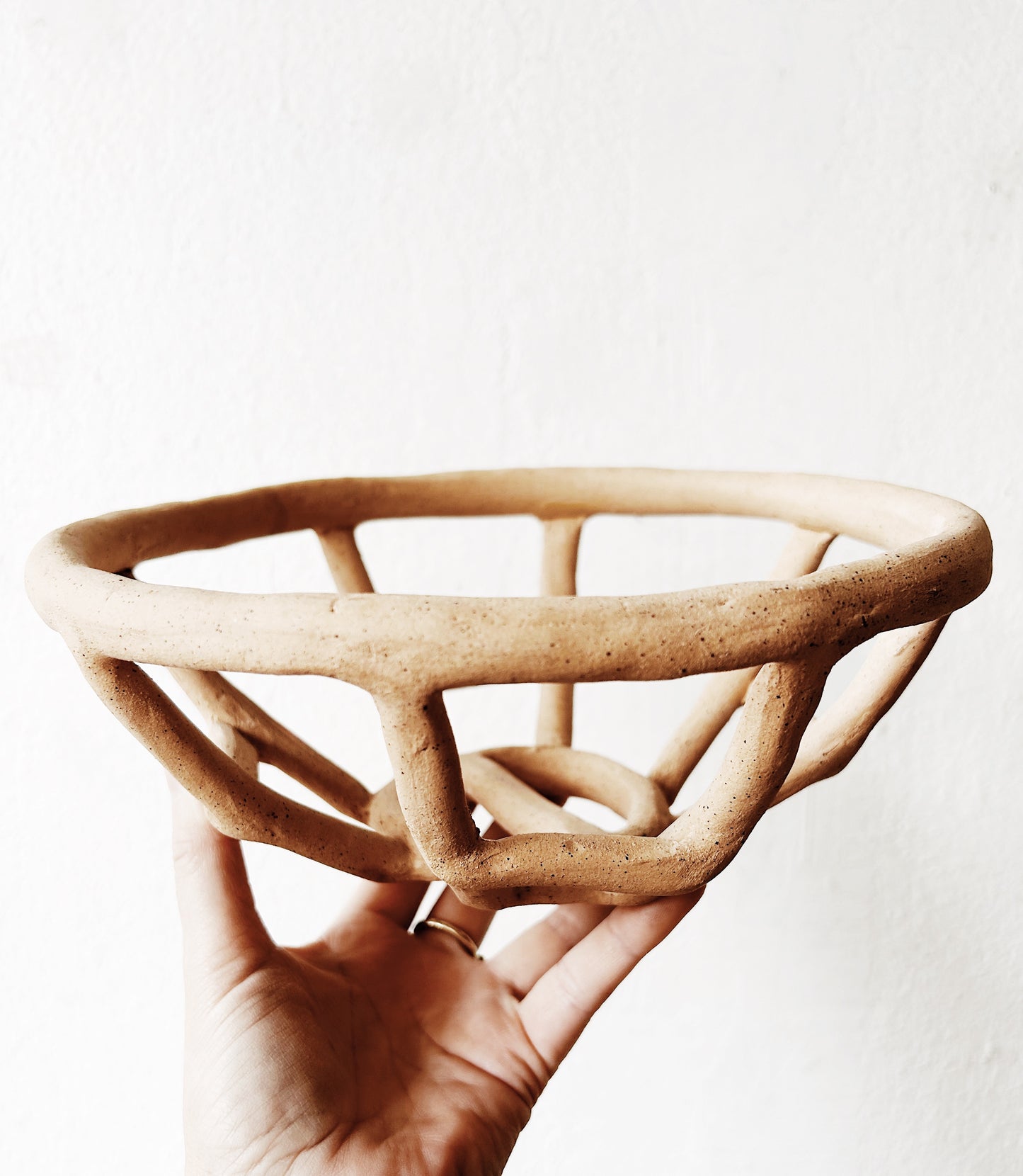 Hand Built Clay Fruit Bowl