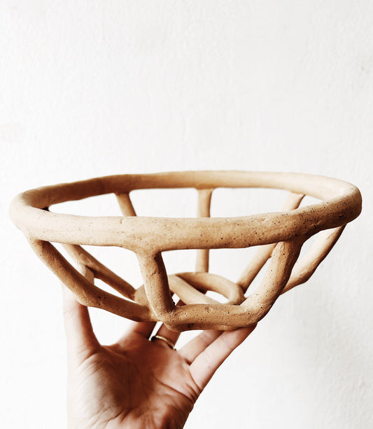 Hand Built Clay Fruit Bowl