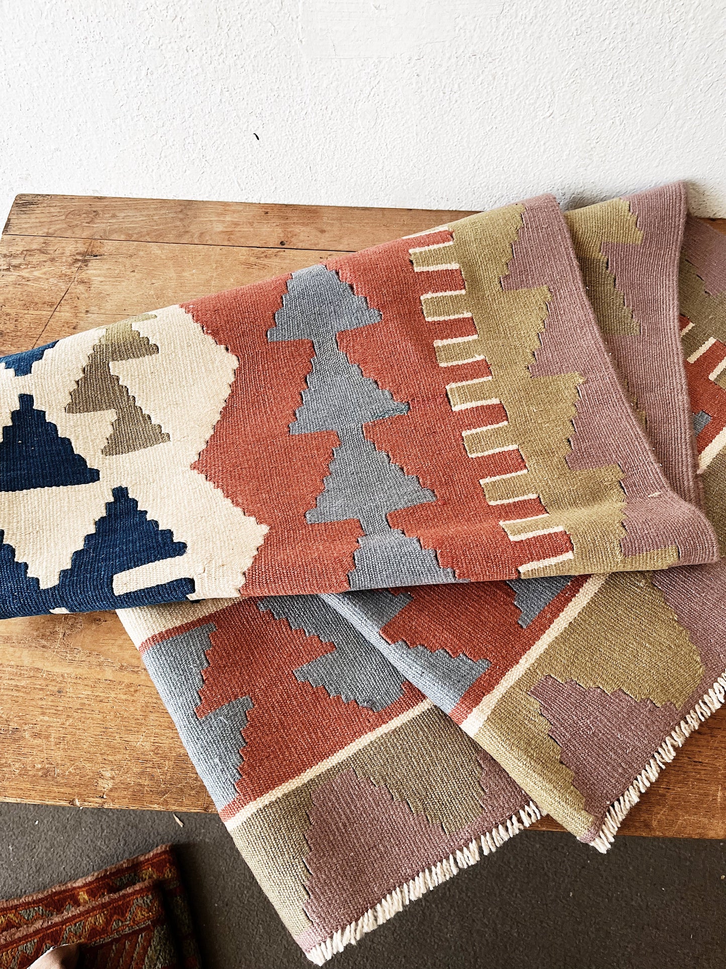 Vintage Turkish Wool Kilim Rug