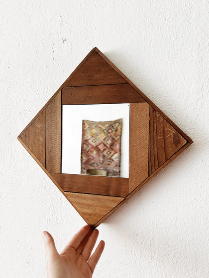 Vintage Wood Framed Mirror