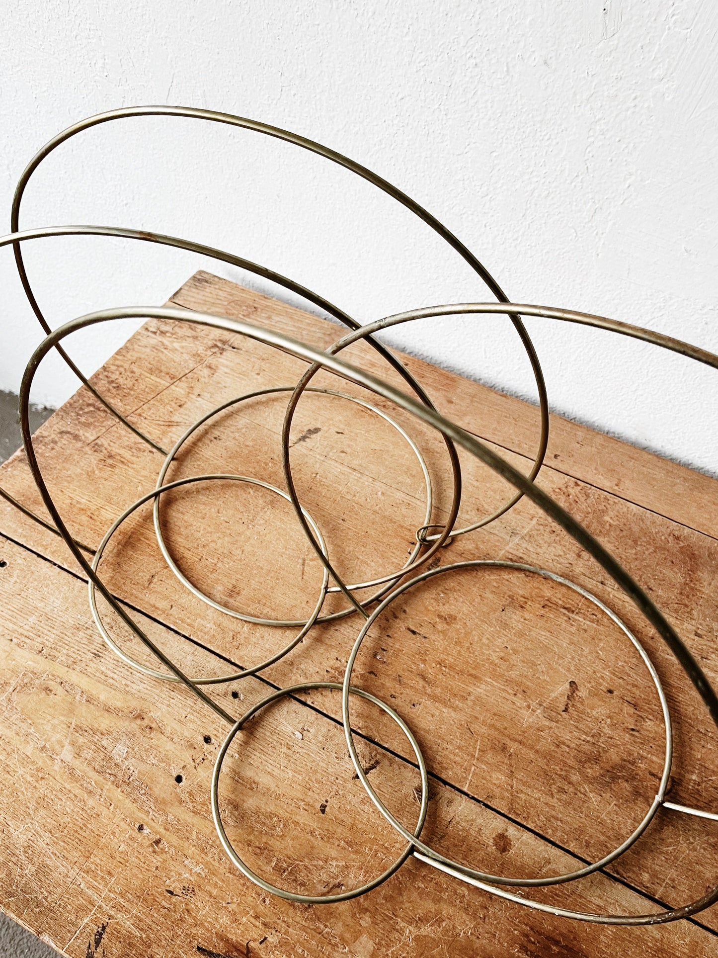Vintage Minimal Brass Circle Planter