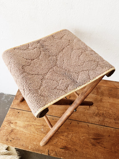 Vintage Folding Carpet Stool