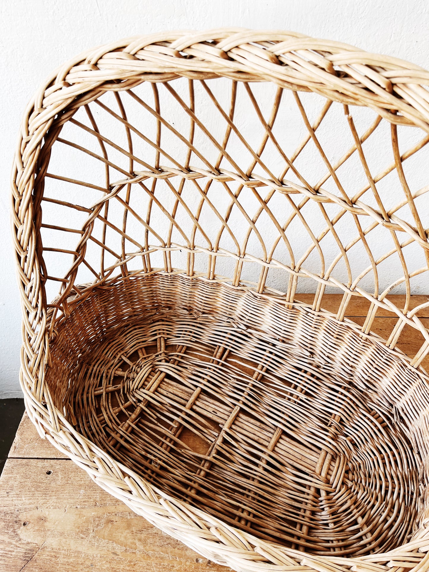 Vintage Bamboo Pet Bed or Bassinet