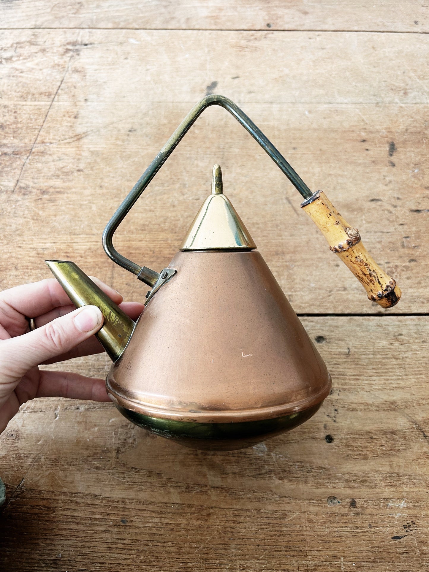 Mid Century Copper and Brass Teapot Holland