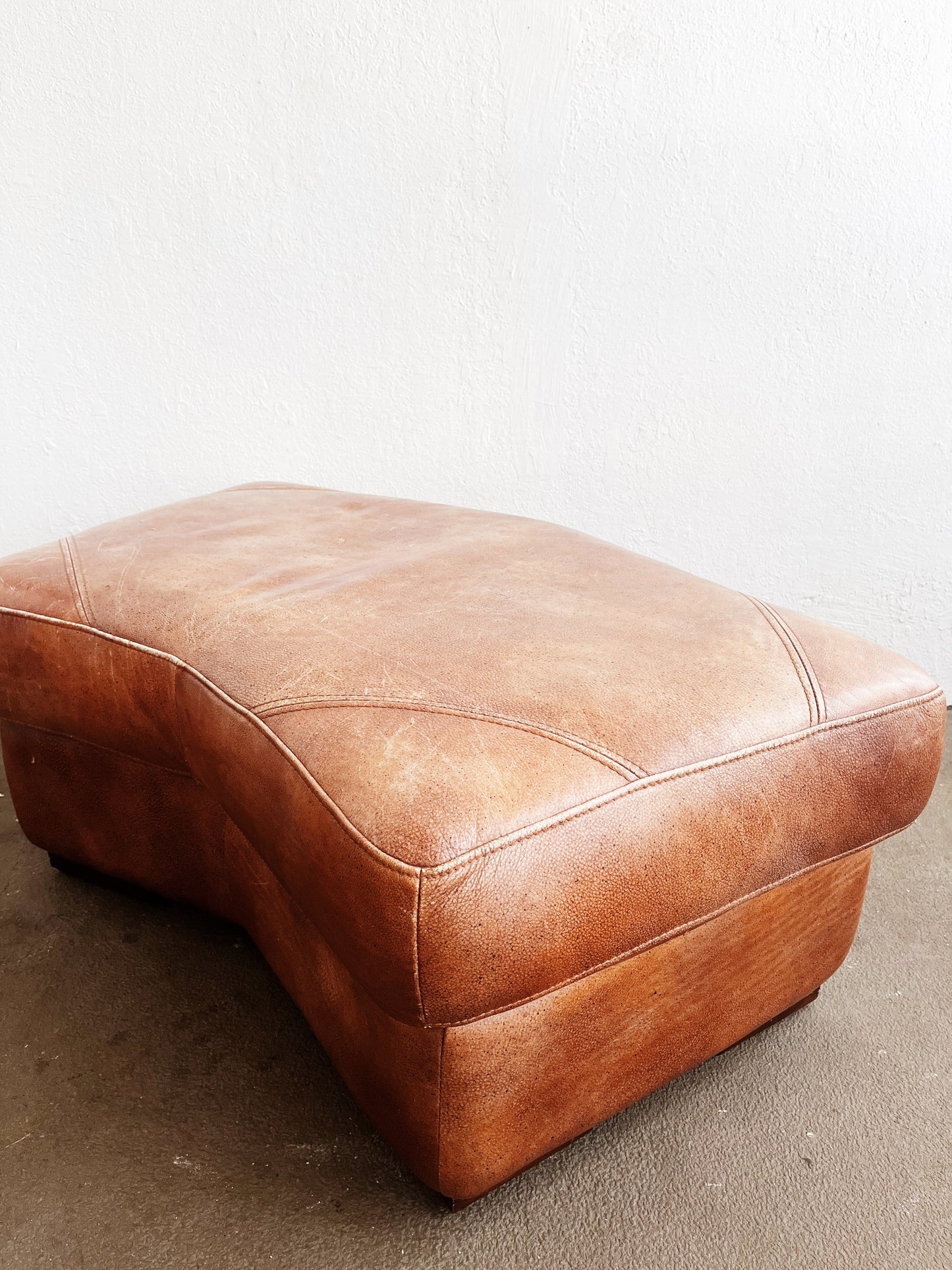 Vintage Leather Ottoman