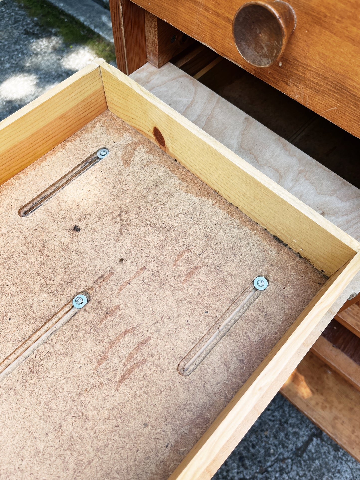 Handmade Rolling Shelf with Drawers