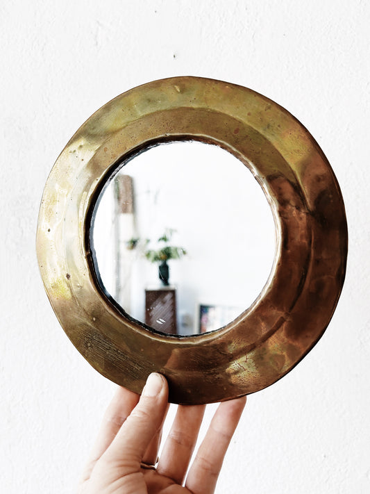 Vintage Liquid Brass Mirror
