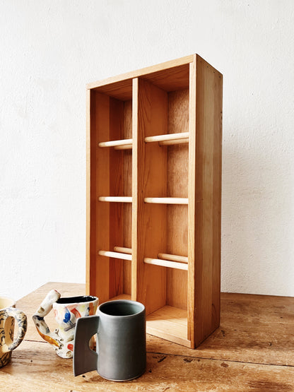 Vintage Wood Cubby Shelf