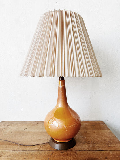Mid Century Ceramic Lamp with Shade