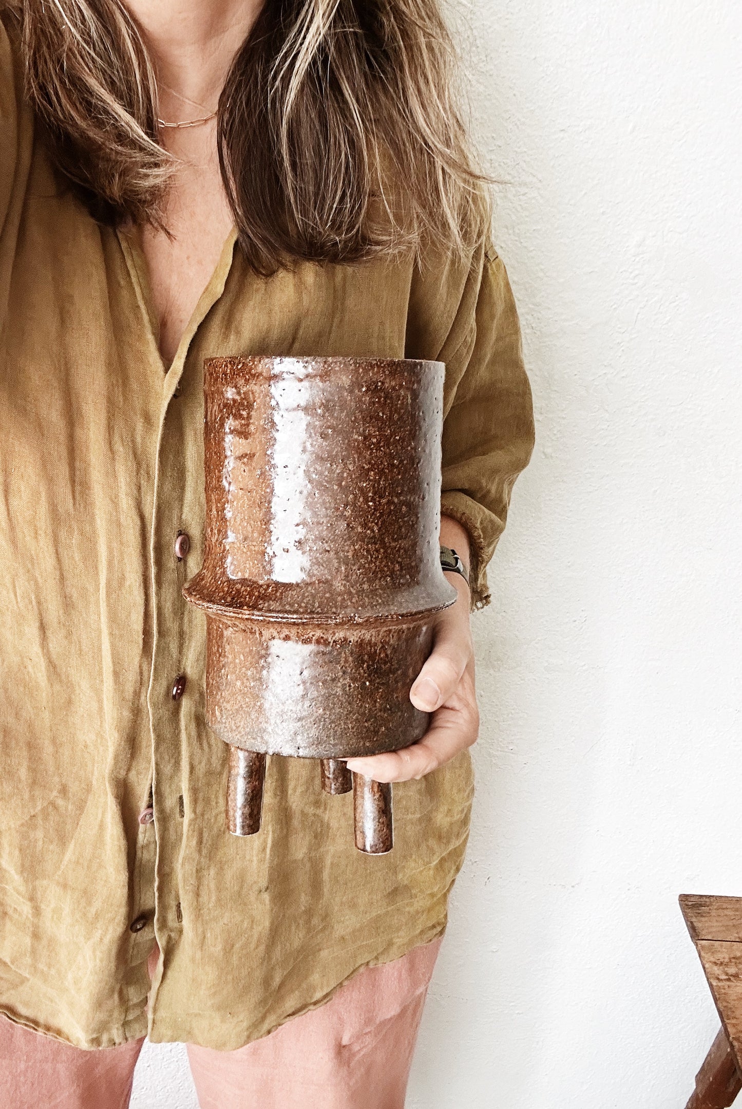 Vtg Studio Pottery Vessel