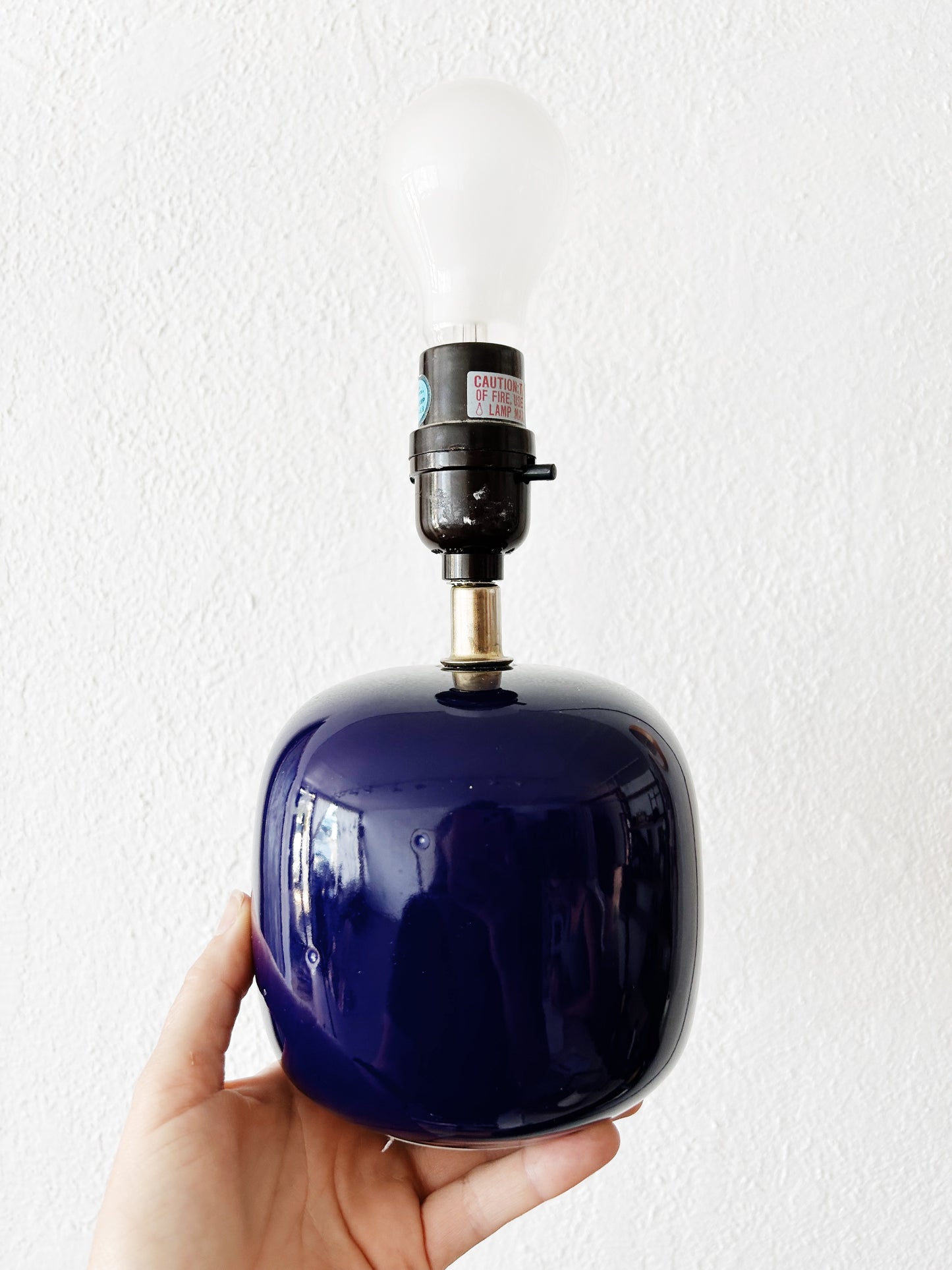 Vtg Cobalt Blue Lamp