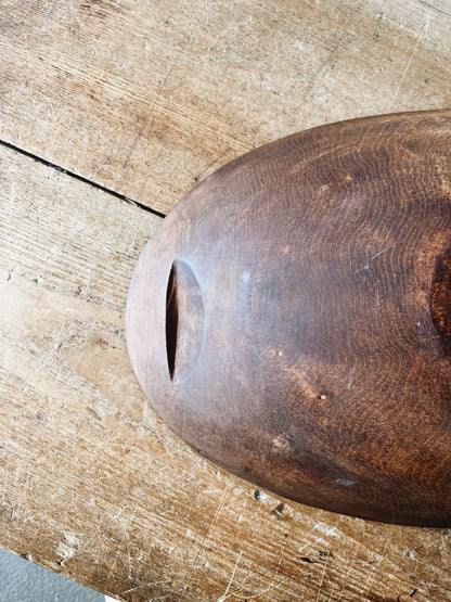 Large Antique Primitive Dough Bowl