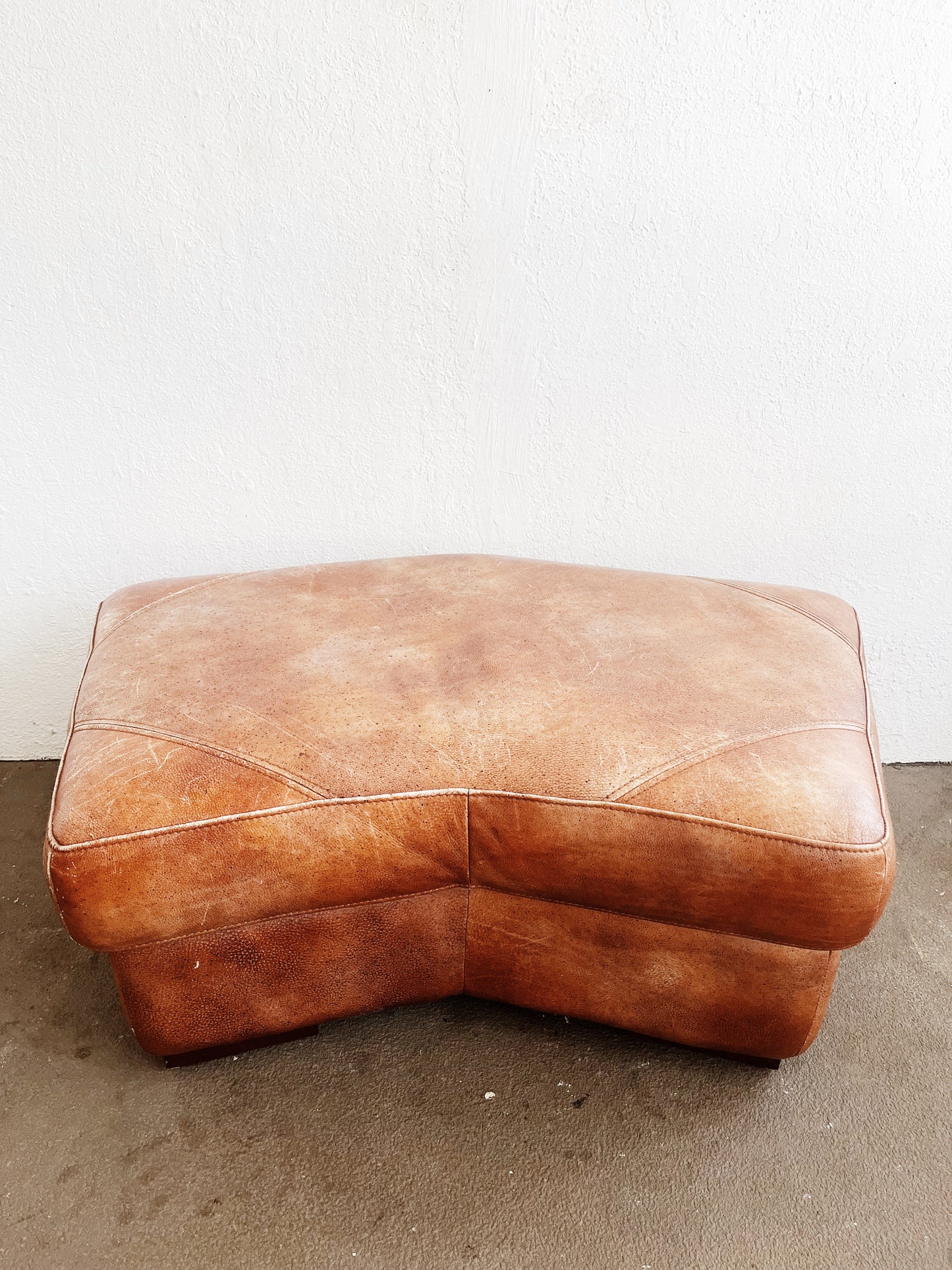 Vintage Leather Ottoman