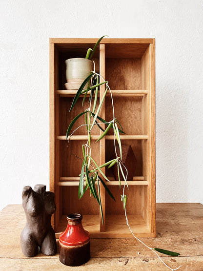 Vintage Wood Cubby Shelf